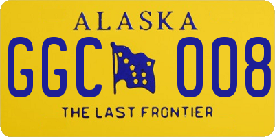 AK license plate GGC008