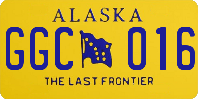 AK license plate GGC016