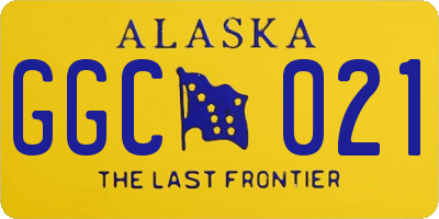 AK license plate GGC021