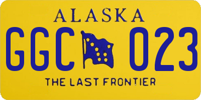 AK license plate GGC023