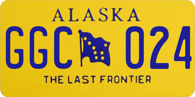 AK license plate GGC024