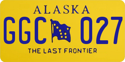AK license plate GGC027