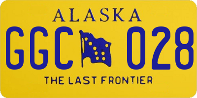 AK license plate GGC028