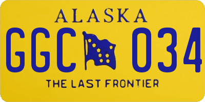 AK license plate GGC034
