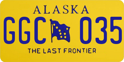 AK license plate GGC035