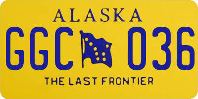 AK license plate GGC036
