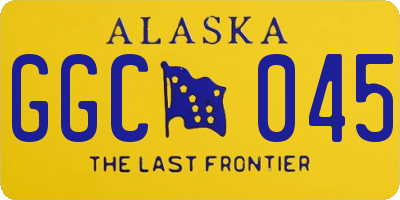 AK license plate GGC045