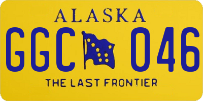 AK license plate GGC046