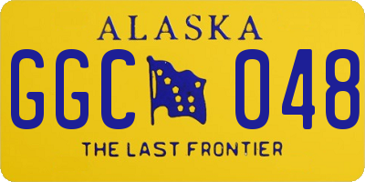 AK license plate GGC048