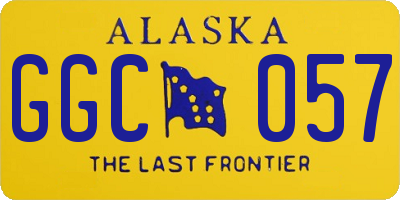 AK license plate GGC057