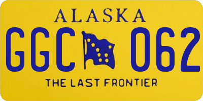 AK license plate GGC062