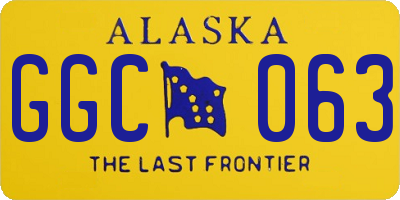 AK license plate GGC063