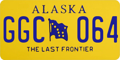 AK license plate GGC064
