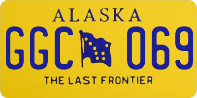 AK license plate GGC069