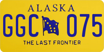 AK license plate GGC075