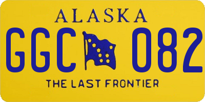 AK license plate GGC082