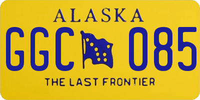 AK license plate GGC085