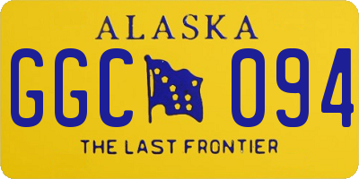 AK license plate GGC094