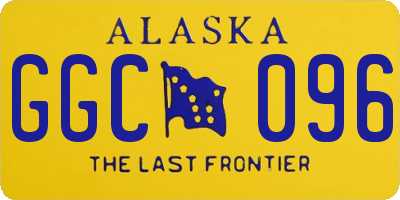 AK license plate GGC096
