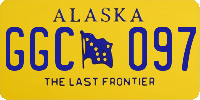 AK license plate GGC097