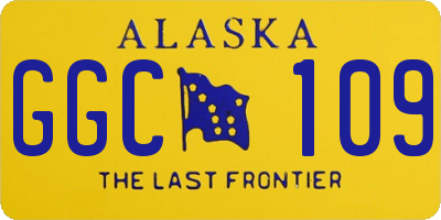 AK license plate GGC109