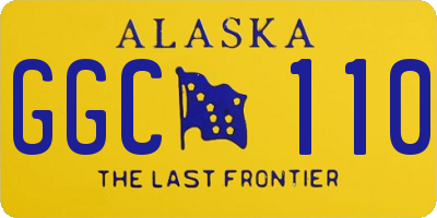 AK license plate GGC110