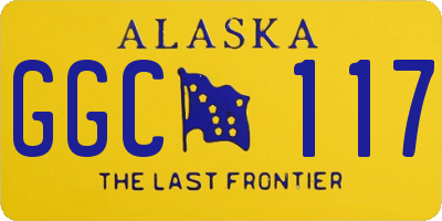 AK license plate GGC117
