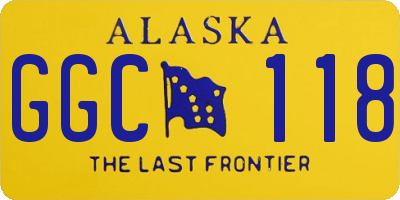 AK license plate GGC118