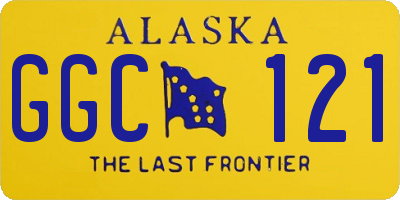 AK license plate GGC121