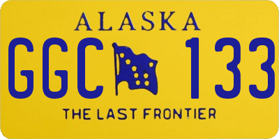 AK license plate GGC133