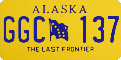 AK license plate GGC137