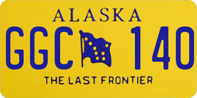 AK license plate GGC140