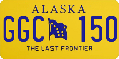 AK license plate GGC150
