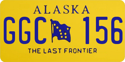 AK license plate GGC156