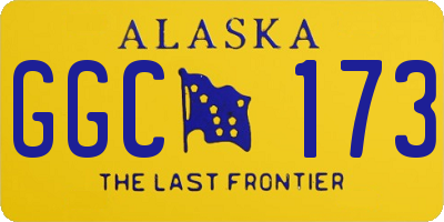 AK license plate GGC173