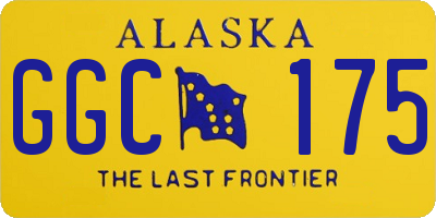 AK license plate GGC175