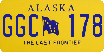 AK license plate GGC178