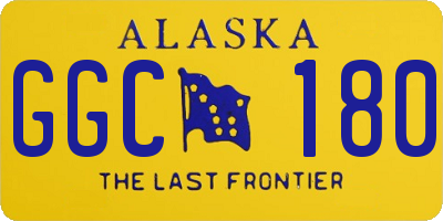 AK license plate GGC180