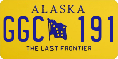 AK license plate GGC191
