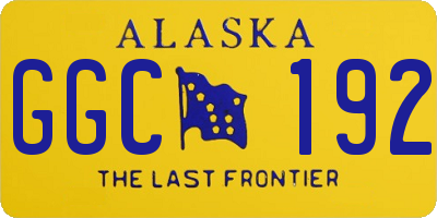 AK license plate GGC192