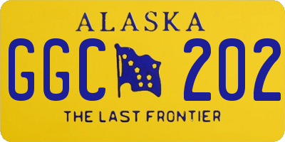 AK license plate GGC202