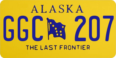 AK license plate GGC207