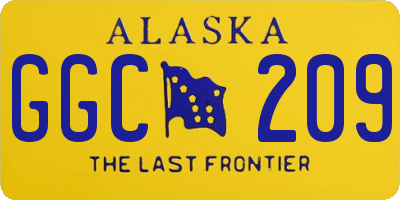 AK license plate GGC209