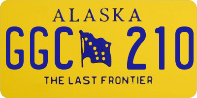AK license plate GGC210