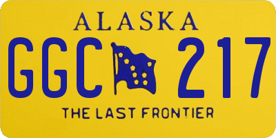AK license plate GGC217