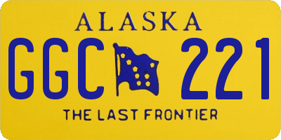 AK license plate GGC221