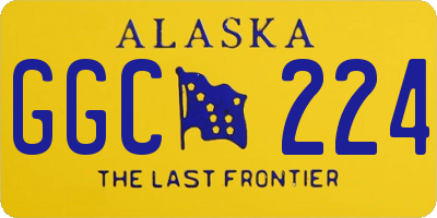 AK license plate GGC224