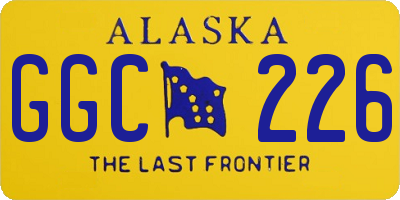 AK license plate GGC226