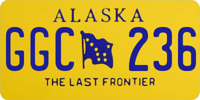 AK license plate GGC236