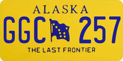 AK license plate GGC257